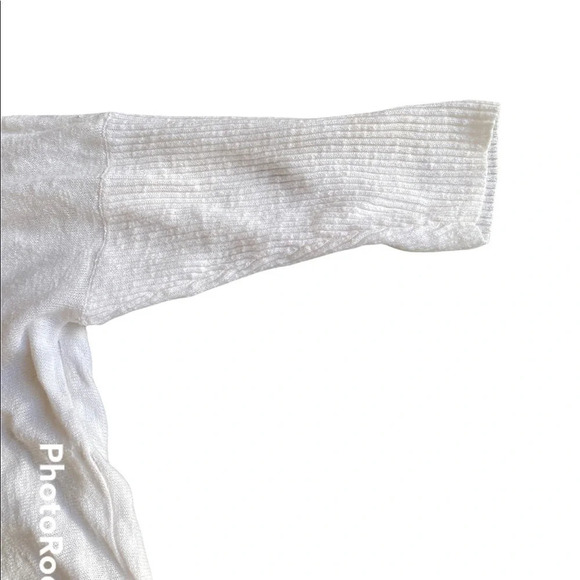 Eileen Fisher White Linen Blend Oversized Top Sz S - Picture 3 of 6
